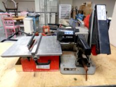 A Stayer chop saw 110v together with a table saw CONDITION REPORT: Lot 622 - 653