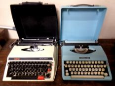 Two vintage typewriters by Brother and Imperial