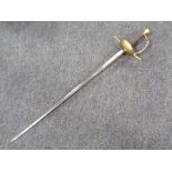 A brass hilted sword