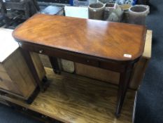 A Victorian style D-shaped tea table
