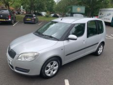 A Skoda Roomster 2 TDI 80 motorcar, registration AJ07 ZKF, first registered 17.5.