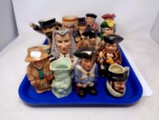 A tray of character jugs,