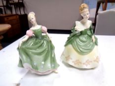 Two Royal Doulton figures, Michele and Soiree.