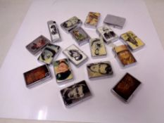 A collection of lighters including Zippo