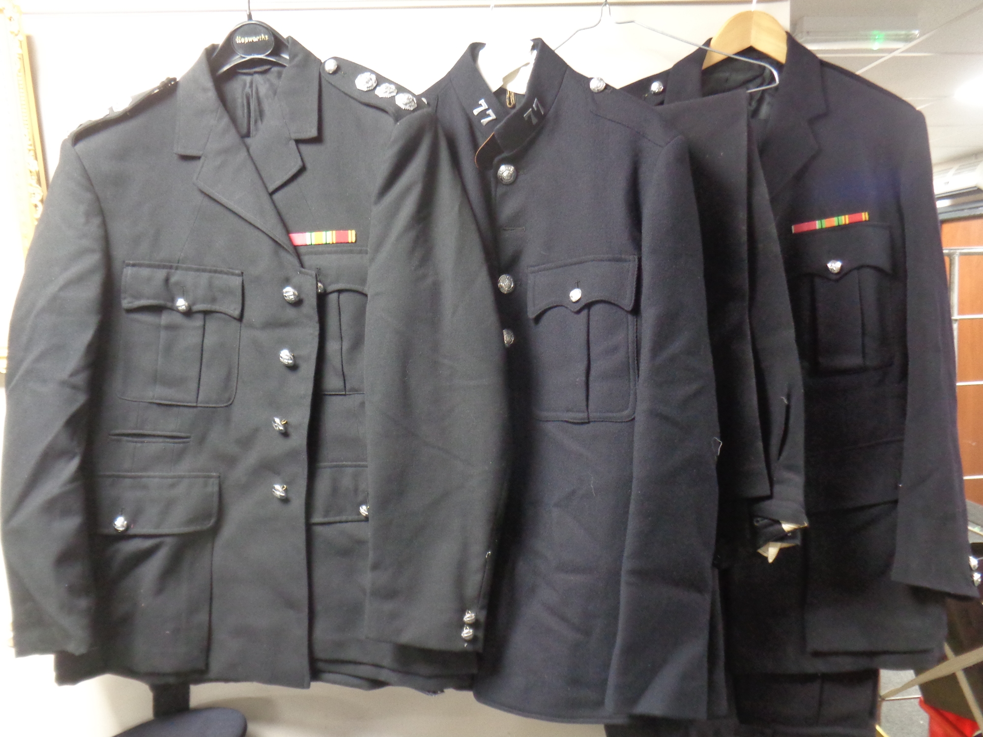 A quantity of fireman's uniforms,