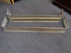 A pair of antique brass fretwork fenders