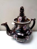 A 19th century barge ware teapot