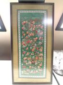 A Chinese silkwork panel depicting children 62 cm x 32 cm