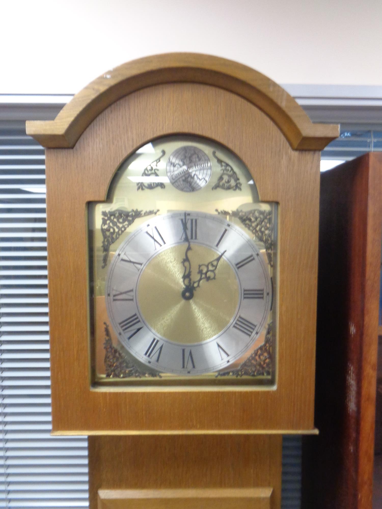 A contemporary Tempus Fugit longcase clock (no pendulum or weights) - Image 2 of 2