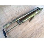 Two antique brass garden sprayers