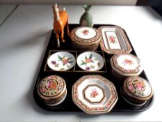 A tray of Beswick Palomino foal, Wedgwood Clio porcelain,