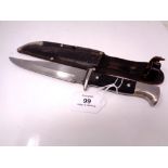 A 20th century German 'Original Bowie Knife' stamped Linder Messer Solingen,