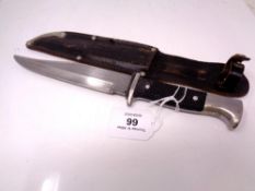 A 20th century German 'Original Bowie Knife' stamped Linder Messer Solingen,