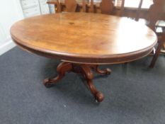 A Victorian mahogany oval breakfast table