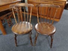 A pair of beech Ibex chairs