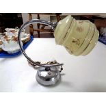 An Art Deco chrome table lamp,