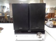 A Sony DAB audio system with speakers