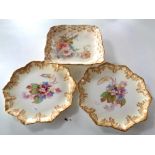 Three 19th century Royal Doulton plates