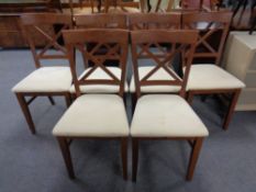 A set of six contemporary dining chairs