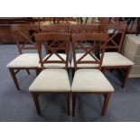 A set of six contemporary dining chairs