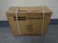 A boxed 3 in 1 baby high chair