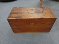 A 19th century pine storage box