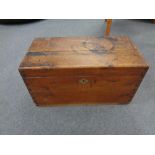 A 19th century pine storage box