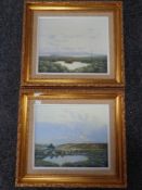 Two Robert Ritchie oil on canvas paintings - landscapes