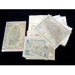 A collection of Georgian maps and charts relating to Nottingham (20),