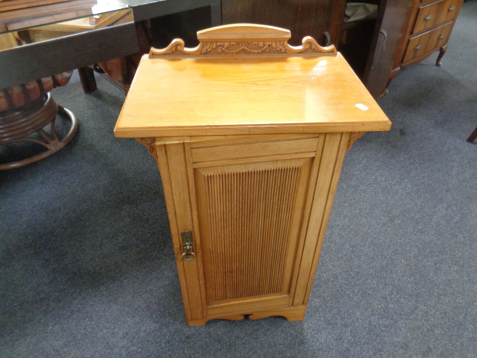 A Victorian ash pot cupboard