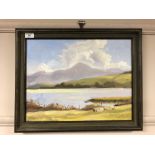 Benita Stoney : Evening Among the Islands, oil on canvas, 45 cm x 34.5 cm, signed, framed.