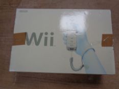 A boxed Nintendo Wii