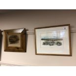 After Daphne Aams : Budle Bay (Panorama), colour print, signed in pencil,