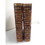 Two 19th century volumes The Works of Shakespeare with notes by Charles Knight