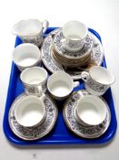 A 21 piece Royal Worcester Padua bone china tea service