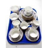 A 21 piece Royal Worcester Padua bone china tea service