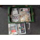 A box containing a large quantity of 20th century world stamps (loose) and assorted British Post