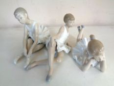 Three Nao ballerina figures