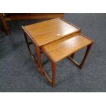 A G plan teak nest of two tables