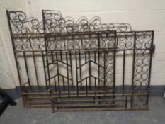 A pair of wrought metal gates