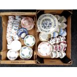 Two boxes of various tea china including Phoenix, Sutherland,