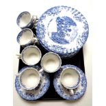 Thirty-four pieces of Johnson Brothers Coaching series tea and dinner ware