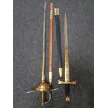 Two ornamental Spanish swords in sheathes