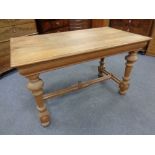 A 19th century continental oak library table