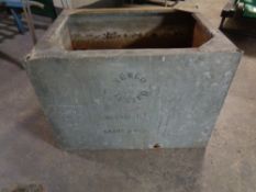 A galvanised water tank