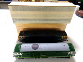 A die cast British Railways 0 scale locomotive together with a further locomotive