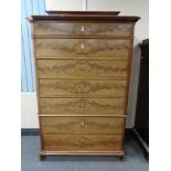 A 19th century mahogany seven drawer chest (As found)