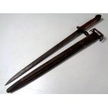 A First World War American bayonet dated 1917,