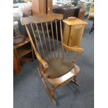 A beech rocking chair