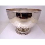 A large late-Victorian silver punch bowl, Jenkins & Timm, Sheffield 1897, diameter 27cm, height 20.